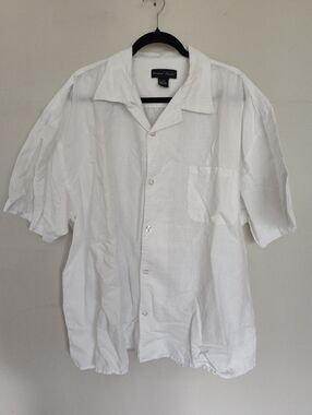 Fortino Landi Button Up Shirt Mens 4XL White